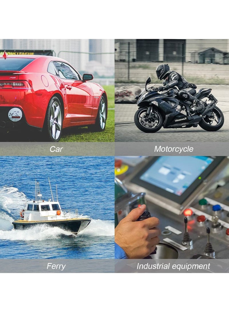 Loquat 2PCS Super Loud Train Horns, Car Air Electric Snail Double Horn, 12V Waterproof Air Horns Replacement Kit, Automotive Accessories Universal for Car, Motorcycle, Truck, Bike, Boat (Black) - Image 5