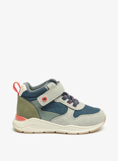 LBL by Shoexpress Boys Colourblock High Top Casual Sneakers With Hook And Loop Closure By Shoexpress