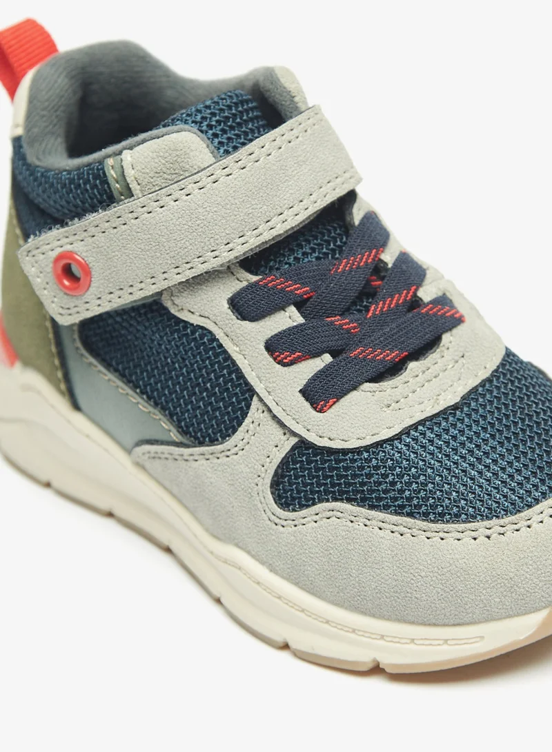 LBL by Shoexpress Boys Colourblock High Top Casual Sneakers With Hook And Loop Closure By Shoexpress