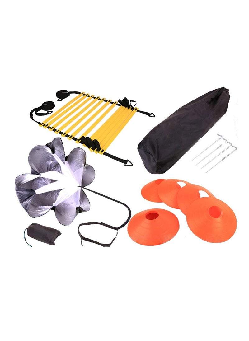 Generic Outdoor Training Resistance Parachute Agility Ladder Sign Discs Set Running Chute Exercise Fitness Sports Equipment  - Image 1