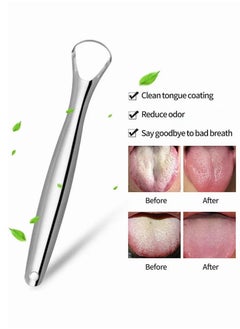YIM-VIBEHAUS Stainless Steel Tongue Cleaning Scraper Portable Reusable Tongue Scraper Tongue Cleaner for Oral Cleaning and Reducing Bad Breath 4PCS  - Image 2