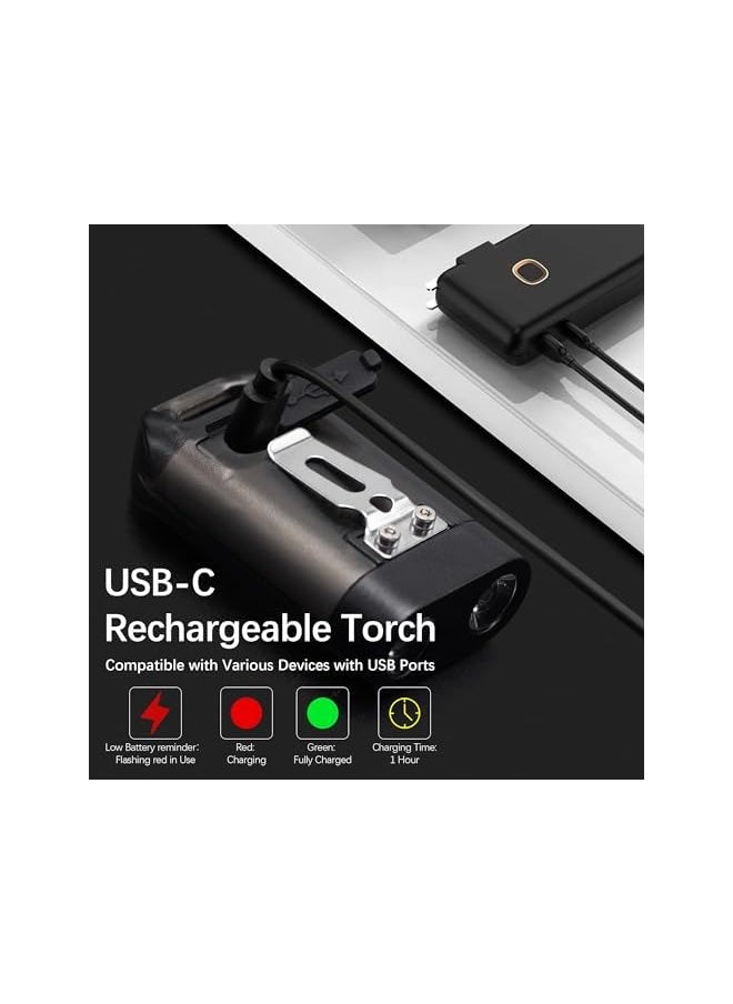 PROMASS promass Keyring Torch, LED Super Bright Flashlight with Clip, EDC Torch with UV Light & 9 Lighting Modes for Emergency, USB C Rechargeable Pocket Torch with Magnetic Base [Energy Class A+++]  - Image 5