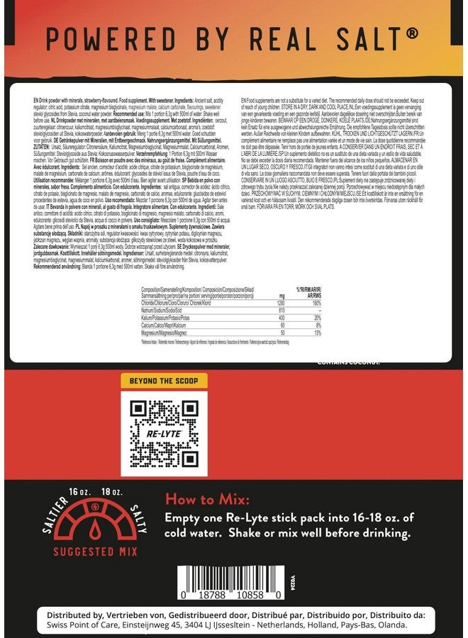 REDMOND Re-Lyte Hydration Electrolyte Drink Powder Mix (Strawberry Lemonade) 30 Stick Packs - Image 4