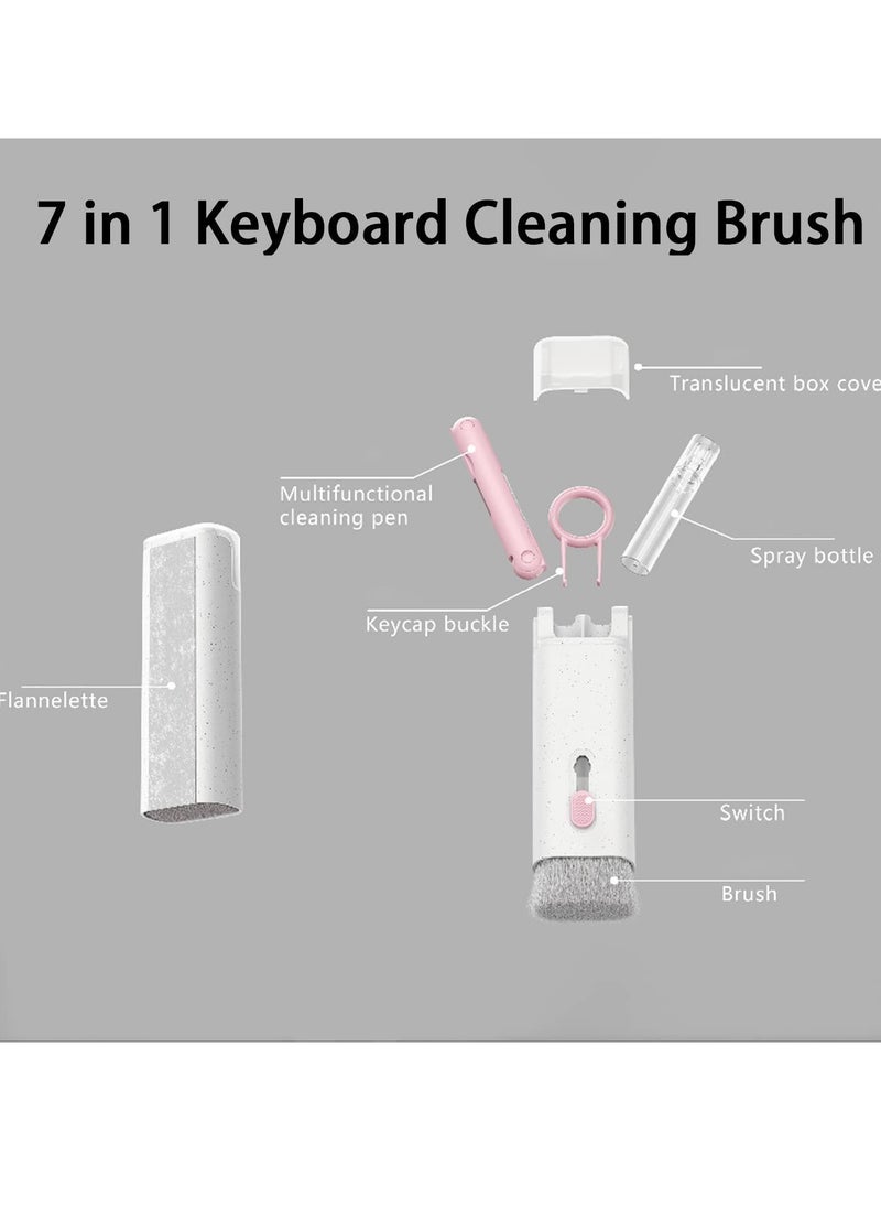 ELTRAZONE - V2COM Keyboard Cleaning Brush Kit, 7 in 1 Keyboard Cleaning Brush Kit, Keyboard Cleaner Brush, Multi-Function Computer Cleaning Tools Kit, with Keycaps Puller, for PC Mechanical Keyboard - Image 1