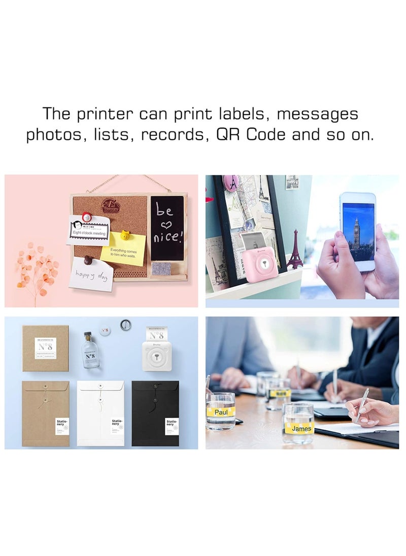 PeriPage - PeriPage Mini Pocket Wireless BT Thermal Printer Picture Photo Label Memo Receipt Paper Printer with USB Cable Support for Android iOS Smartphone Windows - Image 1