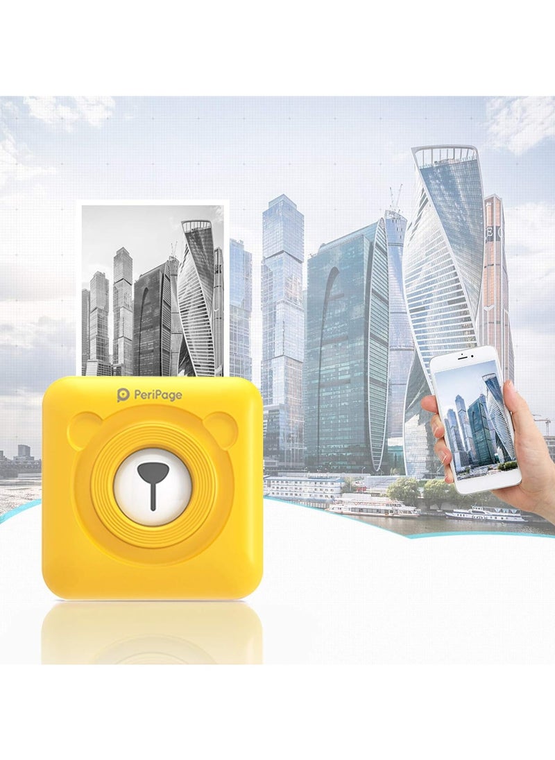 PeriPage - PeriPage Mini Pocket Wireless BT Thermal Printer Picture Photo Label Memo Receipt Paper Printer with USB Cable Support for Android iOS Smartphone Windows - Image 1