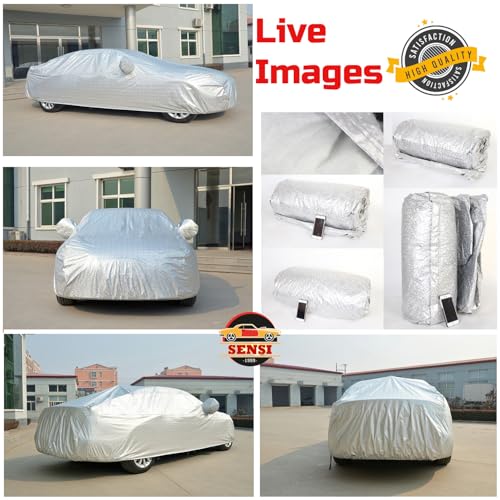 Sensi Waterproof, UV Protection Car Cover for Volkswagen T-ROC with 4 Tyre Belts & Mirror Pockets|, 3-Layer Stitched, Cover – Protects Against Dust, Sun & Rain - Image 3