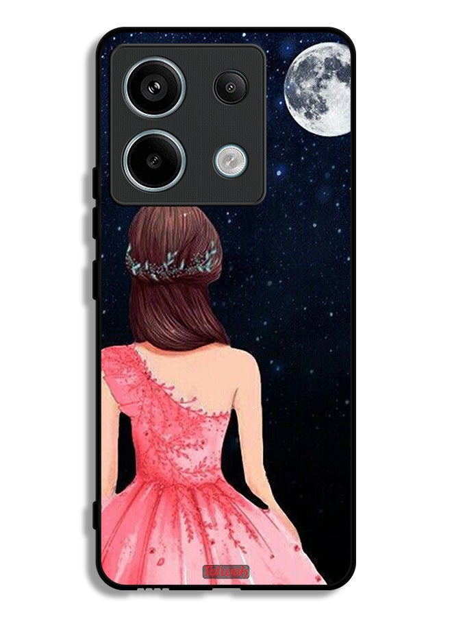Tolwak Xiaomi Redmi Note 13 Pro Protective Case Cover Girl And Moon Art - Image 1