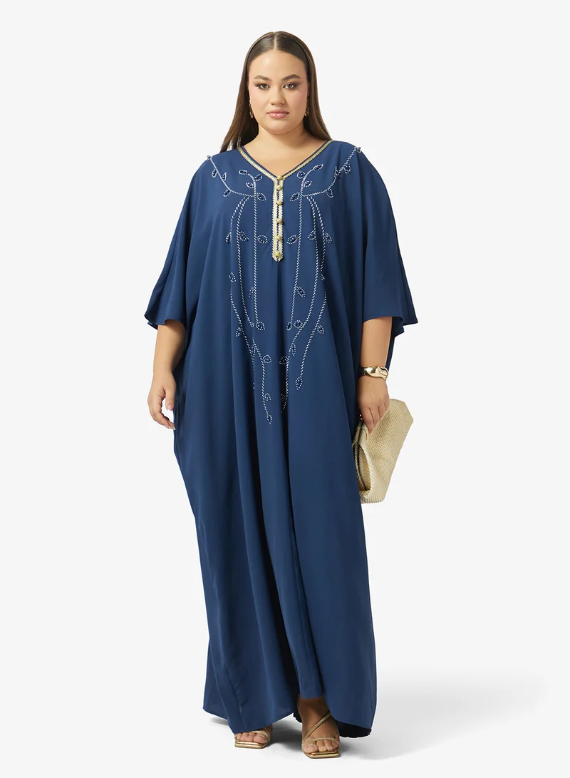 Khizana  Plus Size Embroidered Jalabiya for Women | Best Price UAE