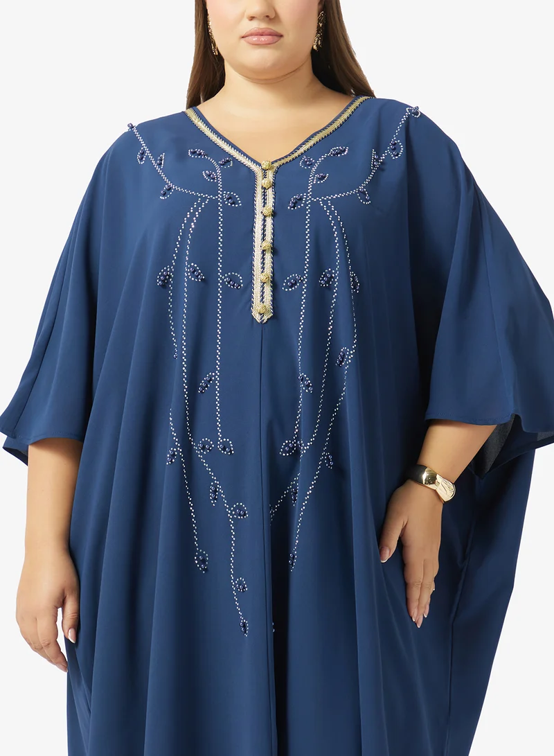 Khizana  Plus Size Embroidered Jalabiya for Women | Best Price UAE