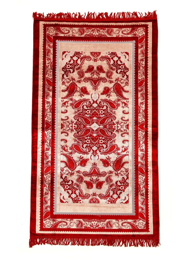 Vitacelli Prayer Mat 614GSM Anti-Slip Velvet Top Islamic Prayer Mat New Design Thick Padded Sajadah Prayer Rug for Men Women Eid Gift Ramadan ( 140cm X 70cm) - Image 1