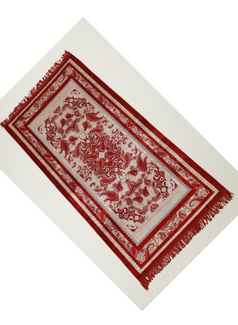 Vitacelli Prayer Mat 614GSM Anti-Slip Velvet Top Islamic Prayer Mat New Design Thick Padded Sajadah Prayer Rug for Men Women Eid Gift Ramadan ( 140cm X 70cm) - Image 3