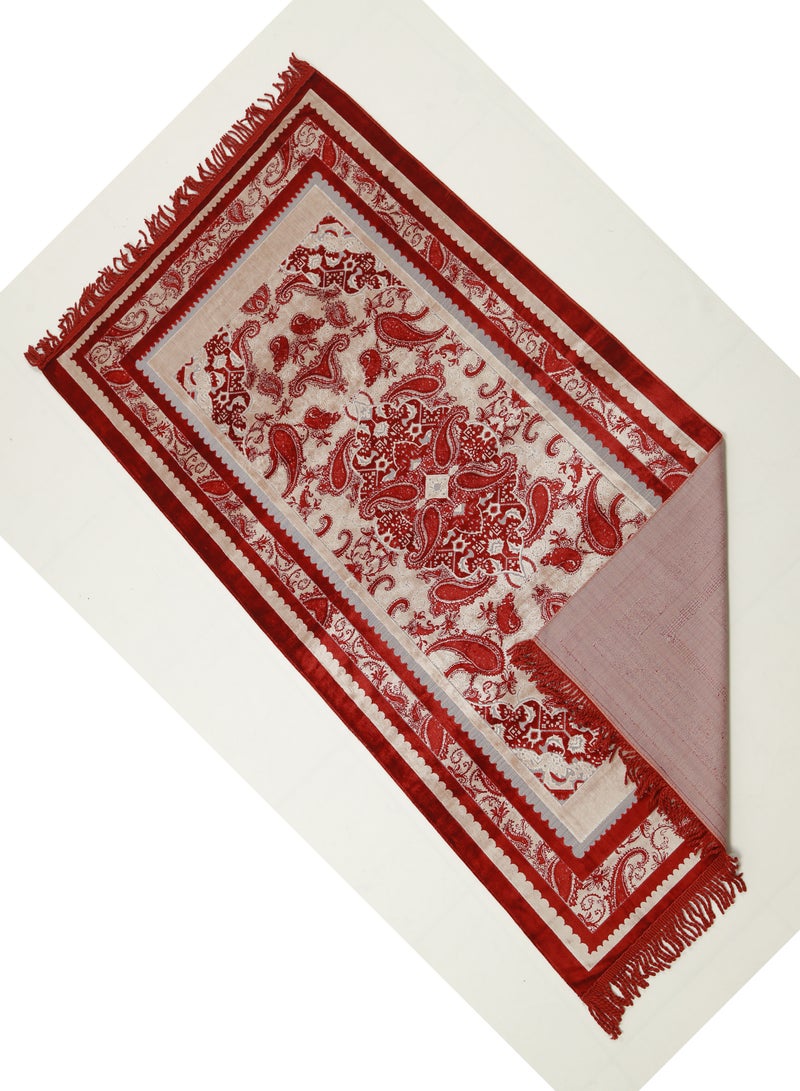 Vitacelli Prayer Mat 614GSM Anti-Slip Velvet Top Islamic Prayer Mat New Design Thick Padded Sajadah Prayer Rug for Men Women Eid Gift Ramadan ( 140cm X 70cm) - Image 2