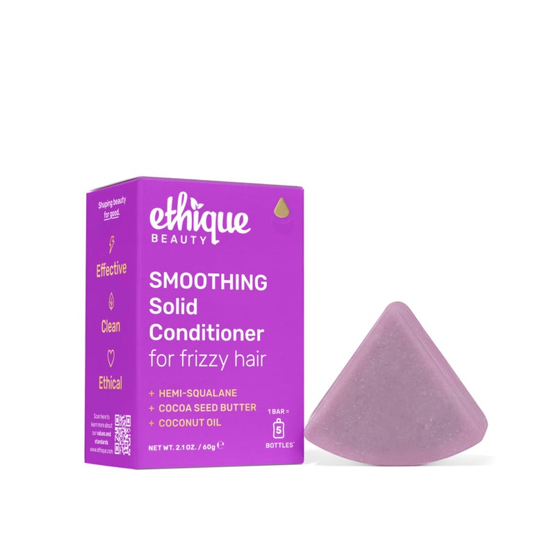 Ethique Smoothing Conditioner Bar for frizzy hair with Coconut Butter - Plastic-Free, Cruelty-Free, Vegan, 2.12 oz - Image 1