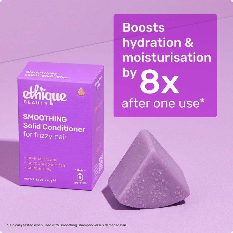 Ethique Smoothing Conditioner Bar for frizzy hair with Coconut Butter - Plastic-Free, Cruelty-Free, Vegan, 2.12 oz - Image 5