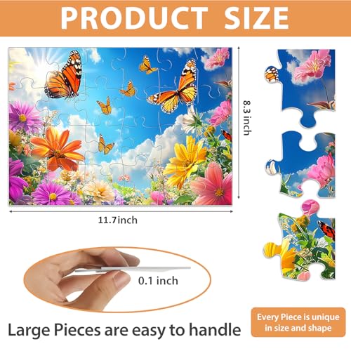 Biarek 6 Packs 24 Piece Puzzle for Seniors Alzheimers Dementia Activities Easy Puzzle Alzheimers Game 6 Storage Bags - Image 5