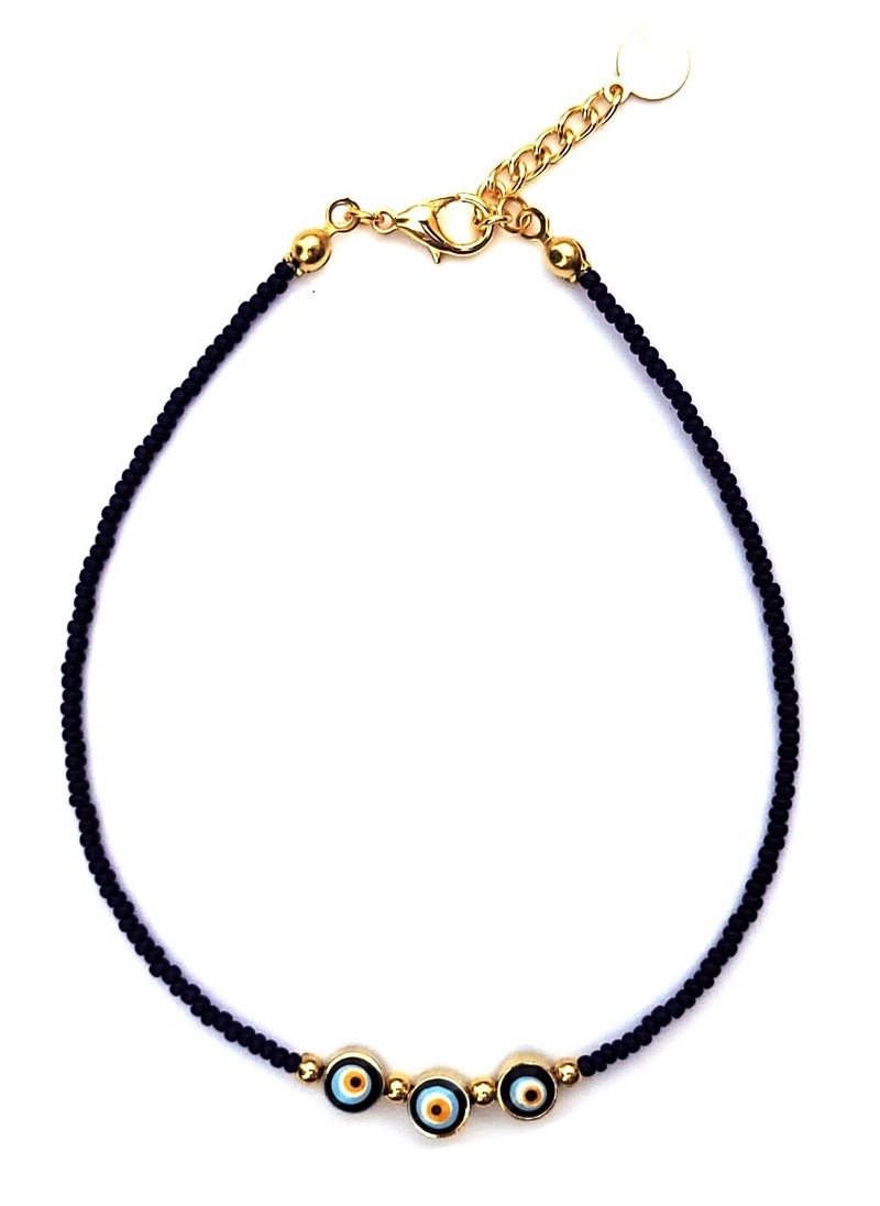 Alwan - Long Size Evil Eye Anklet - Image 1