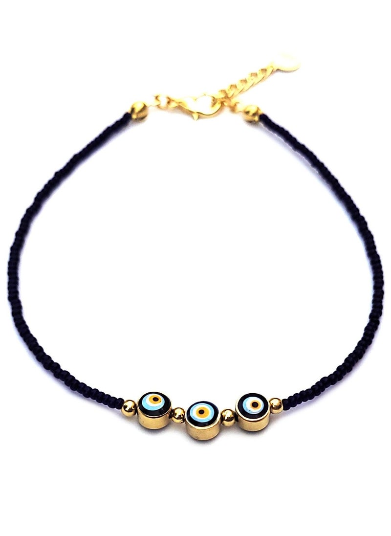 Alwan - Long Size Evil Eye Anklet - Image 1