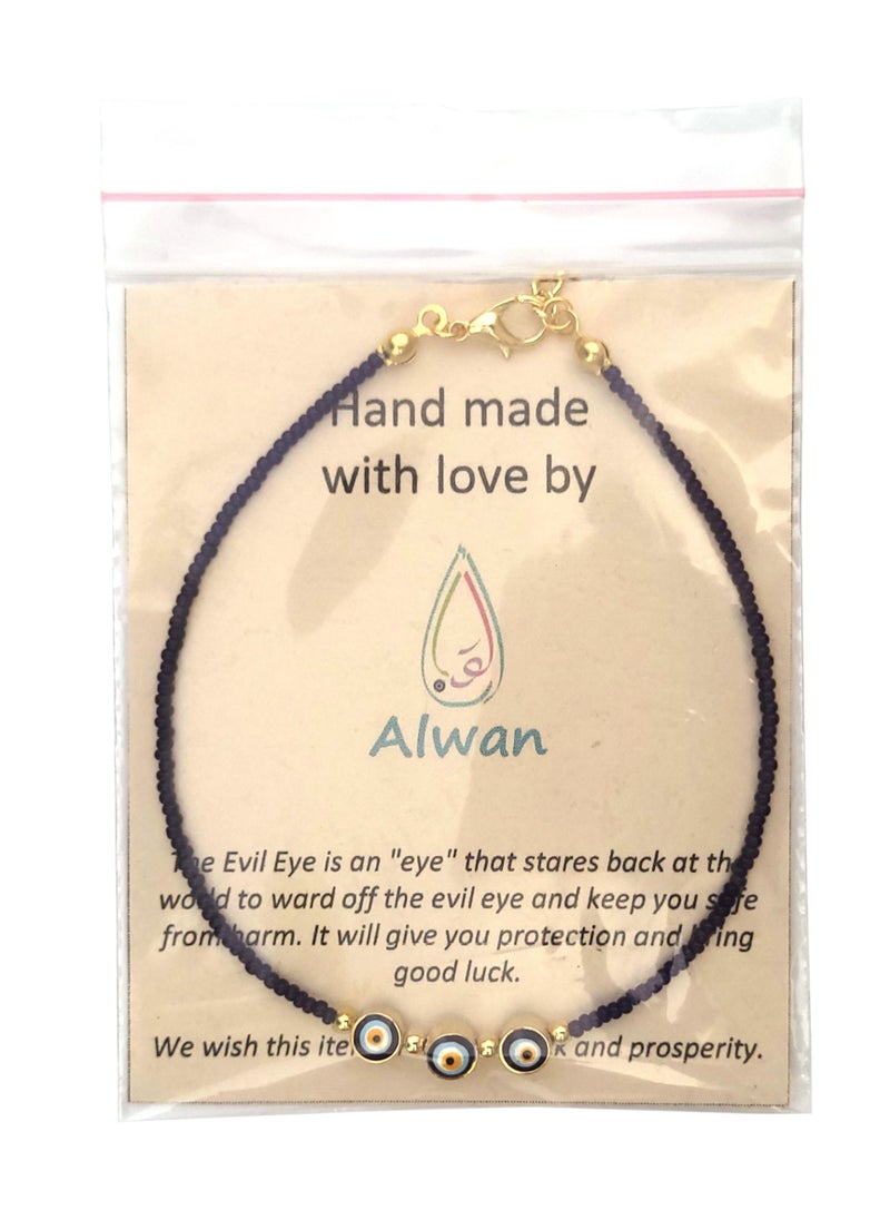 Alwan - Long Size Evil Eye Anklet - Image 1