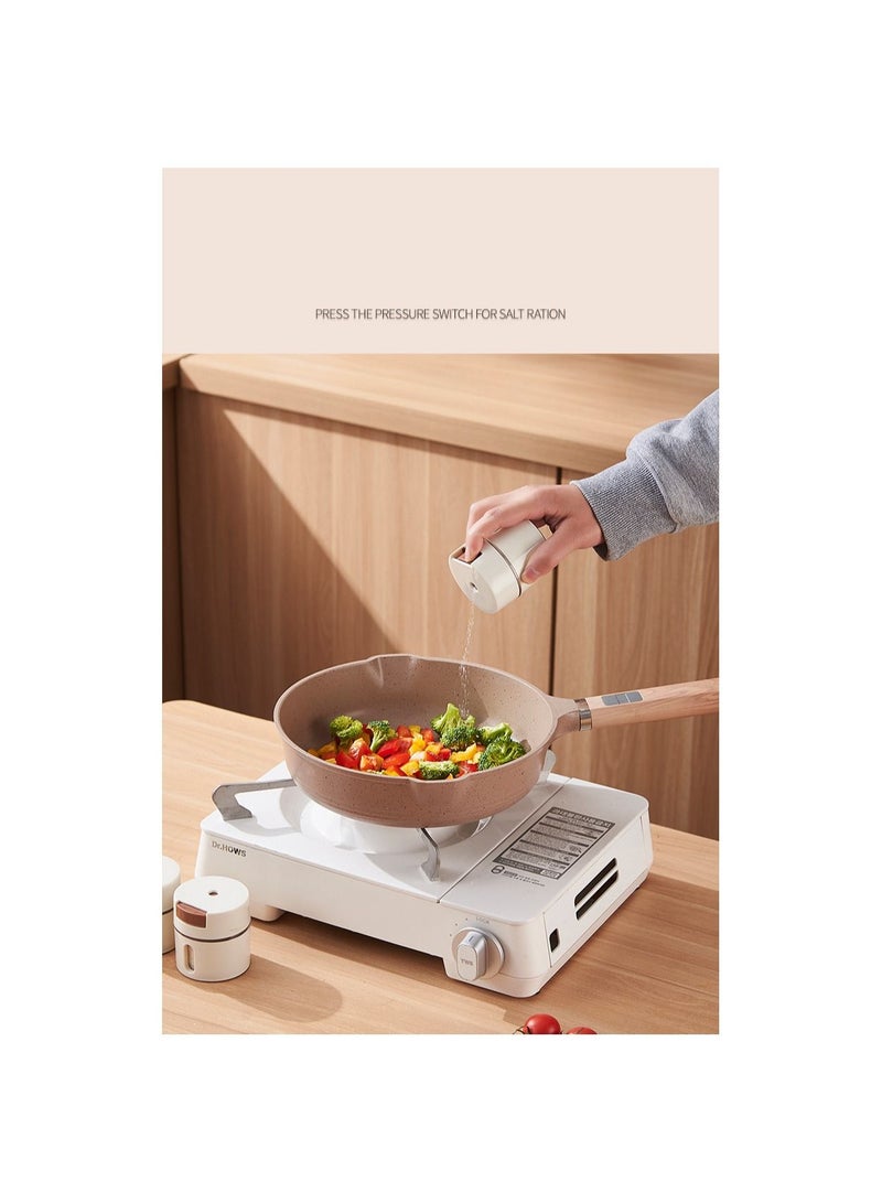 Seasoning Box Magnetic Quantitative Salt Shaker Household Moisture-proof Sealed Tank Kitchen Wall-mounted Jar Set Bottle Home  - Image 4