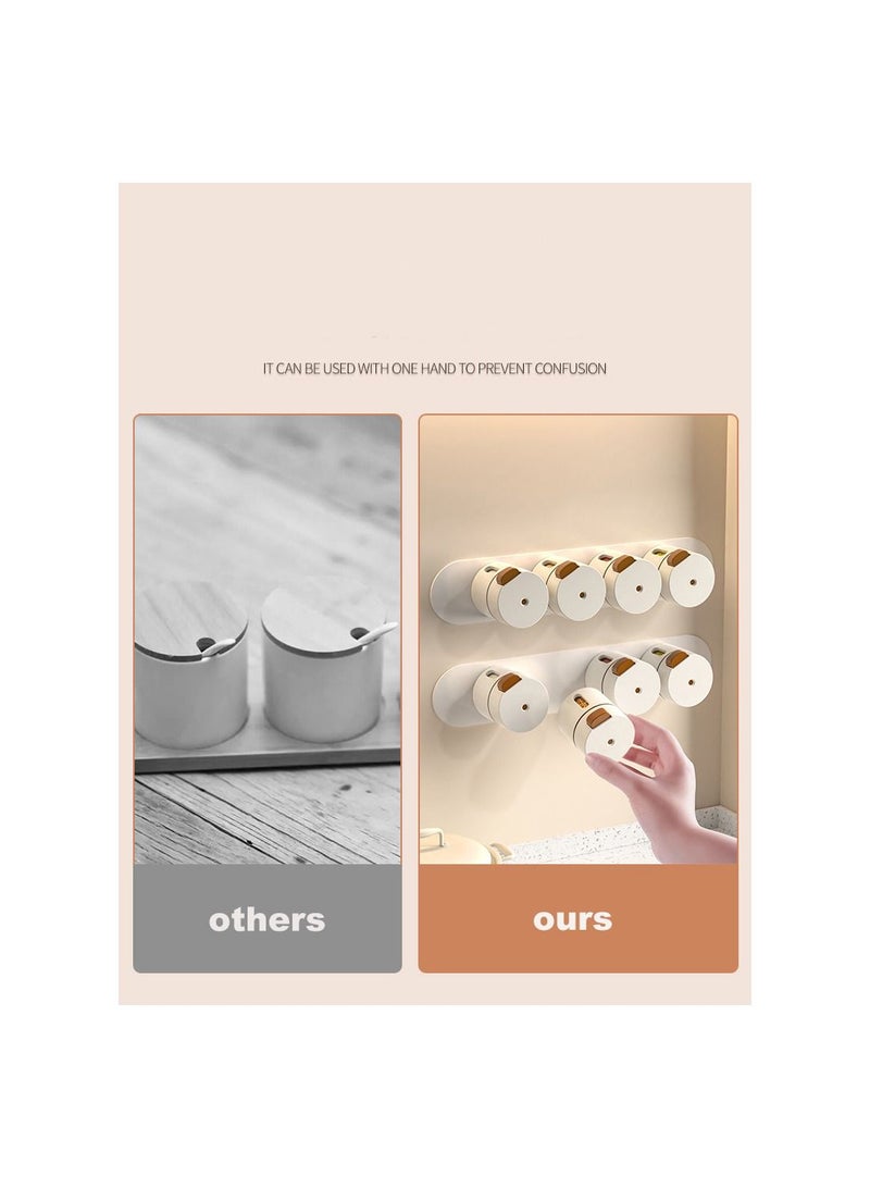 Seasoning Box Magnetic Quantitative Salt Shaker Household Moisture-proof Sealed Tank Kitchen Wall-mounted Jar Set Bottle Home  - Image 3