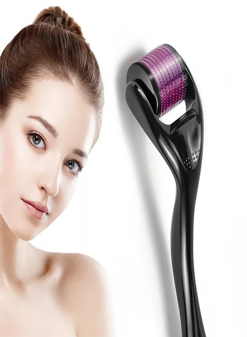 Skin rolling needle microneedle disposable facial beauty introduction device 540 beauty microneedle roller source factory wholesale black handle purple wheel 0.25mm - Image 3