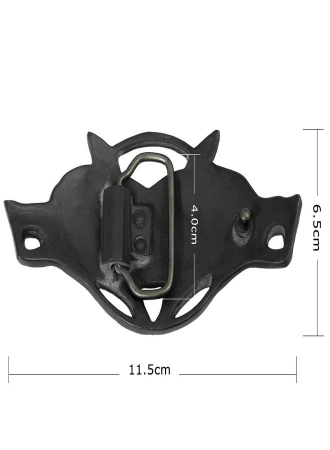 VIGOROSO Men Gothic Funny Lovely Celtic Wild Wolf Fox Double Head Belt Buckle - Image 3