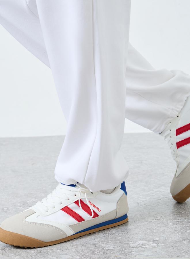 Styli White Relaxed Fit Joggers with Drawstring - Image 3