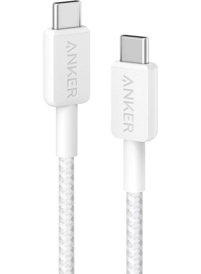 Anker 322 USB-C To USB-C Cable, USB-C To USB-C Fast Charging Cord 3 Ft, 60W Power Delivery PD Charging For Apple MacBook, iPad Pro 2020, Samsung Galaxy, Pixel, And More 3Ft 0.9M - Image 1
