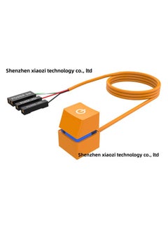 Desktop Computer Switch Extension Cable Internet Cafe Computer Startup Compact Button-Color:Orange Shell Blue 4 Meters