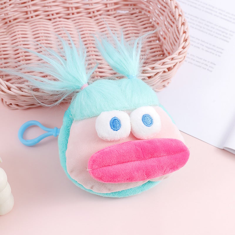 Creative Sausage Lip Coin Purse Charm Orange mouth