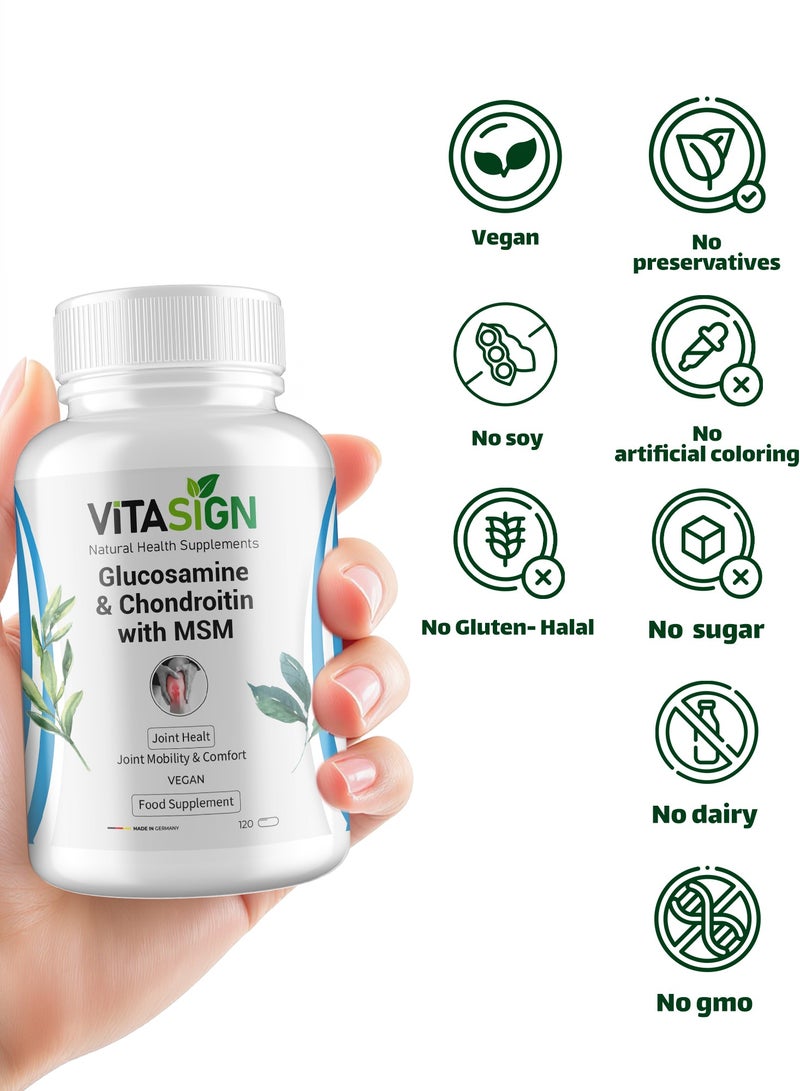 VITASIGN Premium Glucosamine & Chondroitin with MSM, 120 Capsules – Joint Health & Mobility Support - Image 5
