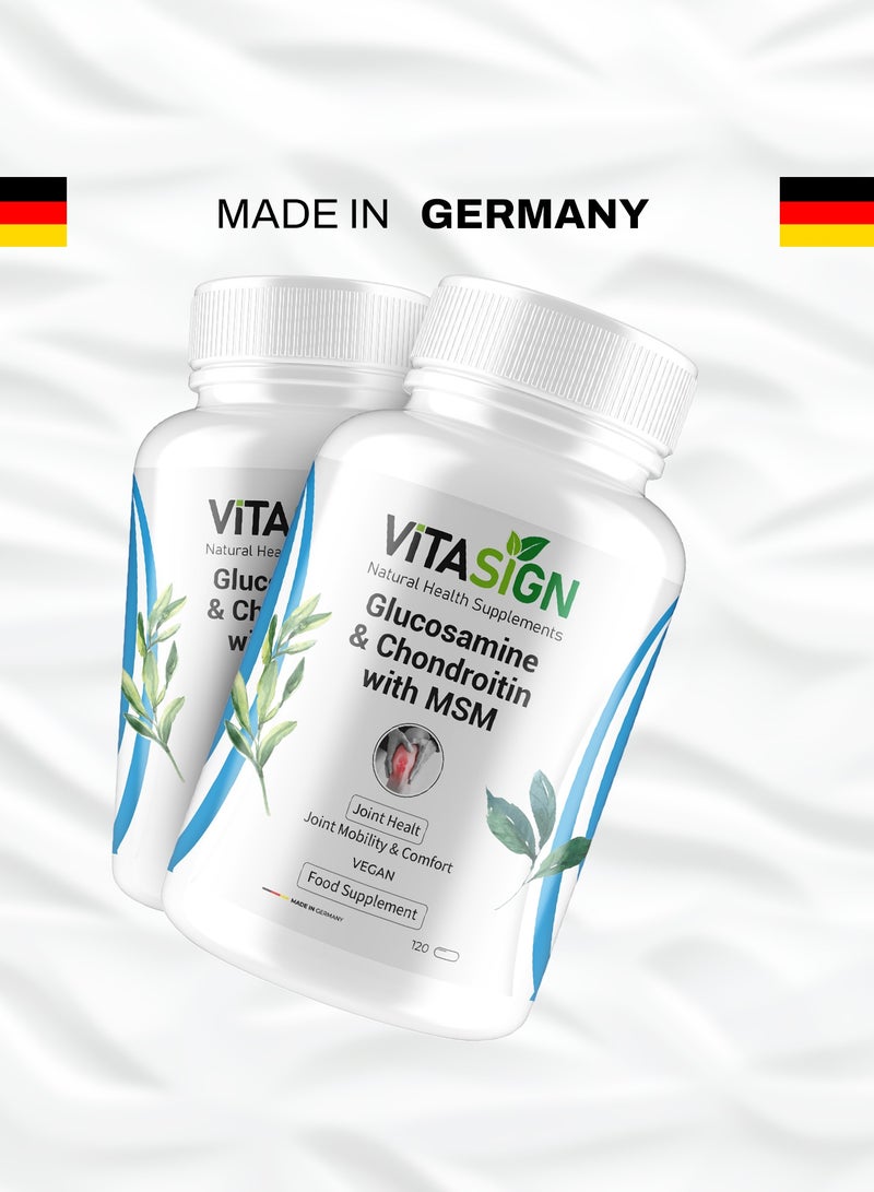 VITASIGN Premium Glucosamine & Chondroitin with MSM, 120 Capsules – Joint Health & Mobility Support - Image 3