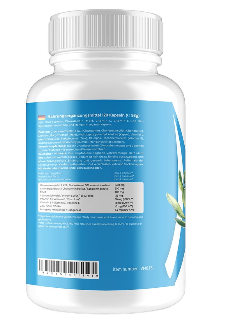 VITASIGN Premium Glucosamine & Chondroitin with MSM, 120 Capsules – Joint Health & Mobility Support - Image 2