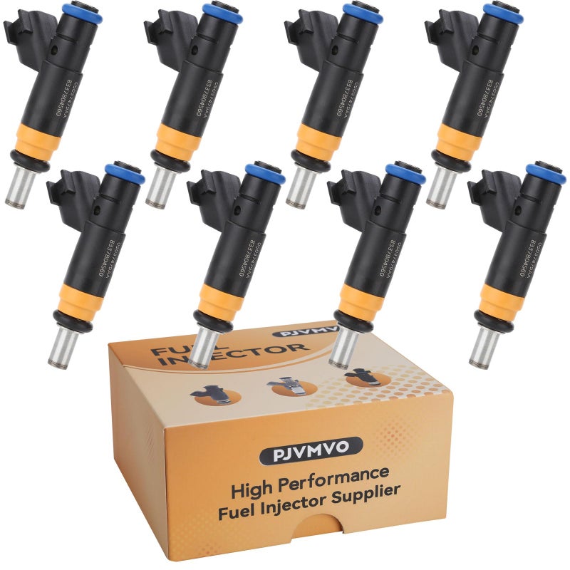 Pjvmvo FJ732 Compatible with/hemi 5.7L Fuel Injectors,Compatible with/Ram 1500,Compatible with/Dodge 5.7 Charger Durango,Compatible with/Jeep Grand Cherokee 2009 2010 2011 2012 2013 |4 Holes| |Set of 8| - Image 1