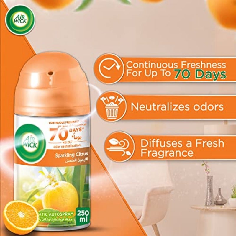 Freshmatic Autospray Refill Sparkling Citrus Scent 250 ml - Image 4