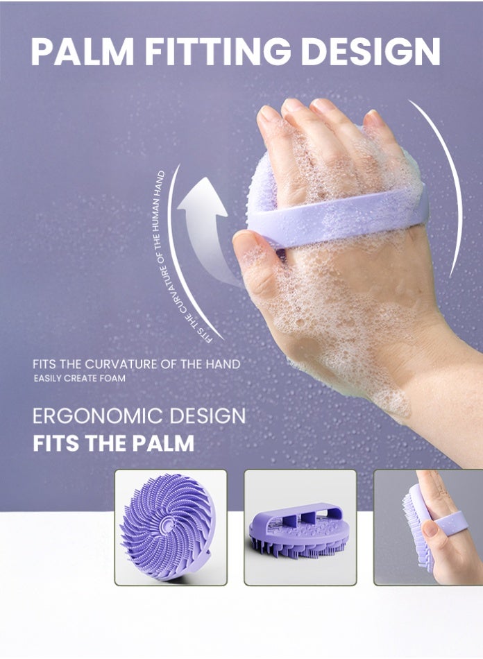 EFFIE Silicone Body Brush – Gentle Exfoliating Body Scrubber in Shower, Silicone Loofah with Easil Bristles, Long Lasting & More Hygienic Than Traditional Shower Loofah – 1 Pack  - Image 4