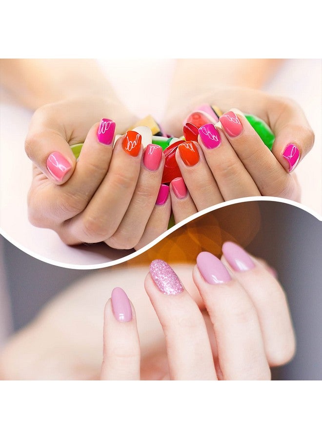 سيلبوي لفافات أظافر وردية للنساء، شرائط طلاء أظافر بلون سادة، ملصقات طلاء أظافر ذاتية اللصق، شرائط جل أظافر، ملصقات أظافر أظافر مع قطعة واحدة من مبرد أظافر (16 ورقة) - Image 5