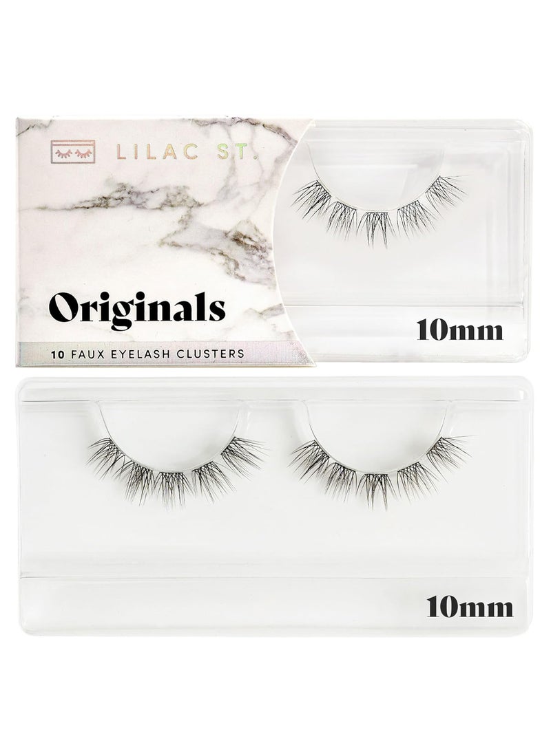 Lilac St. Lilac St - Originals Natural Faux Eyelash Clusters (10mm) - Soft, Natural Look - DIY Lash Extension Wisps - Lightweight & Lifelike - Lasts 10 Days - Cruelty Free, Vegan, Women Founded - 10 Lashes 
