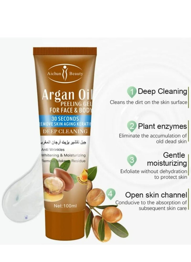 Aichun beauty Aichun beauty With Moroccan Argan Oil peeling gel 100ml  - Image 4