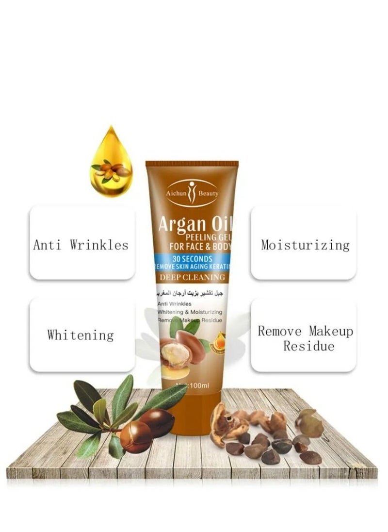 Aichun beauty Aichun beauty With Moroccan Argan Oil peeling gel 100ml  - Image 3