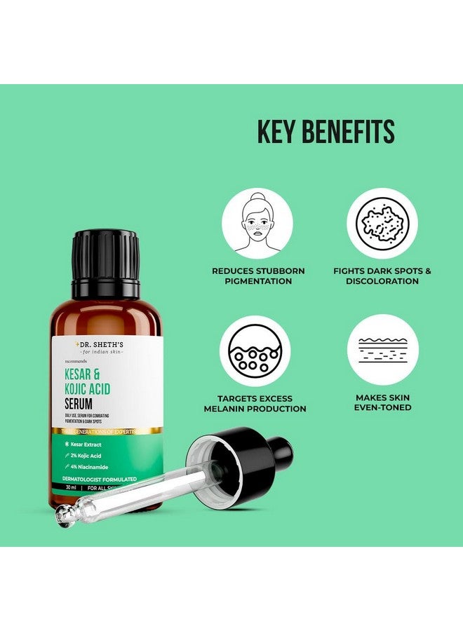 دي آر. شيث'س سيروم دكتور شيث كيسار وحمض الكوجيك للتصبغات والبقع الداكنة للرجال والنساء 30 مل - Image 3