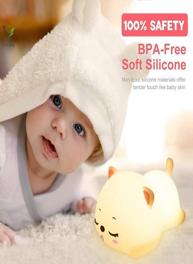 Swarush Panda Gifts for Girls Boys Baby Room Decor, Cute Nursery Decor Silicone Panda Bear Night Light for Bedroom with 7 Color Change Led Lamp., Multicolor - Image 5