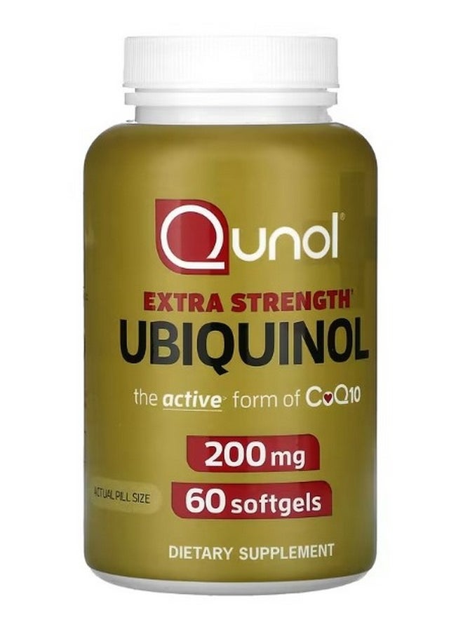 Qunol Extra Strength Ubiquinol 200 mg 60 Softgels  - Image 1