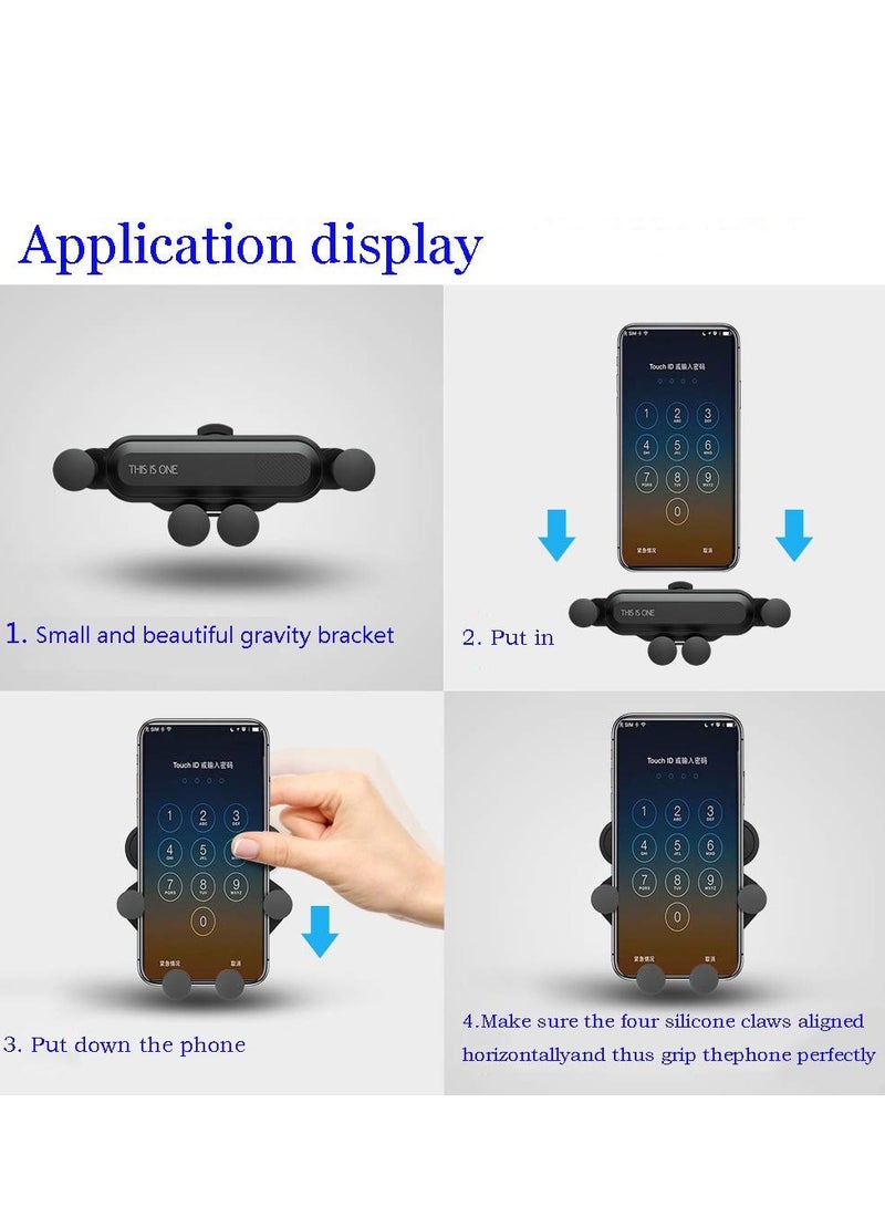 CATANES Universal Car Mount Holder 360 Degree Rotatable Gravity Phone Holder for Mobile Phones with Widths from 67 to 86mm /Model F1908 /Black - Image 2