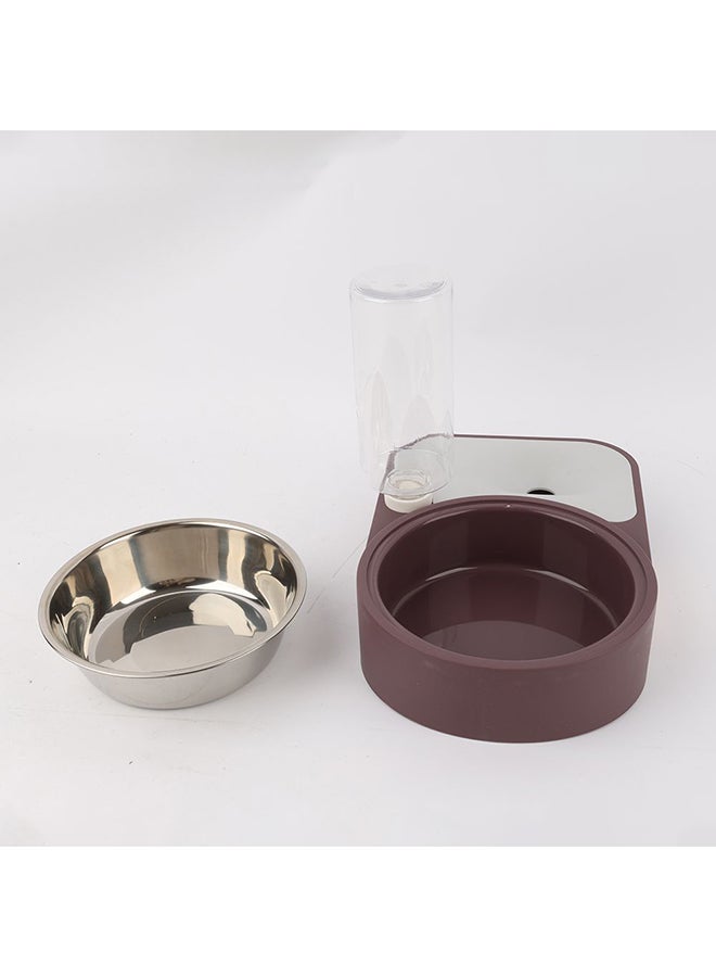 milano موزع مياه آلي ومغذي للحيوانات الأليفة ميلانو للكلاب والقطط - وعاء طعام جاذبي 2 في 1، بلاستيك خالي من BPA، سهل التنظيف للاستخدام في المنزل والسفر L30XW20Cm - Image 3