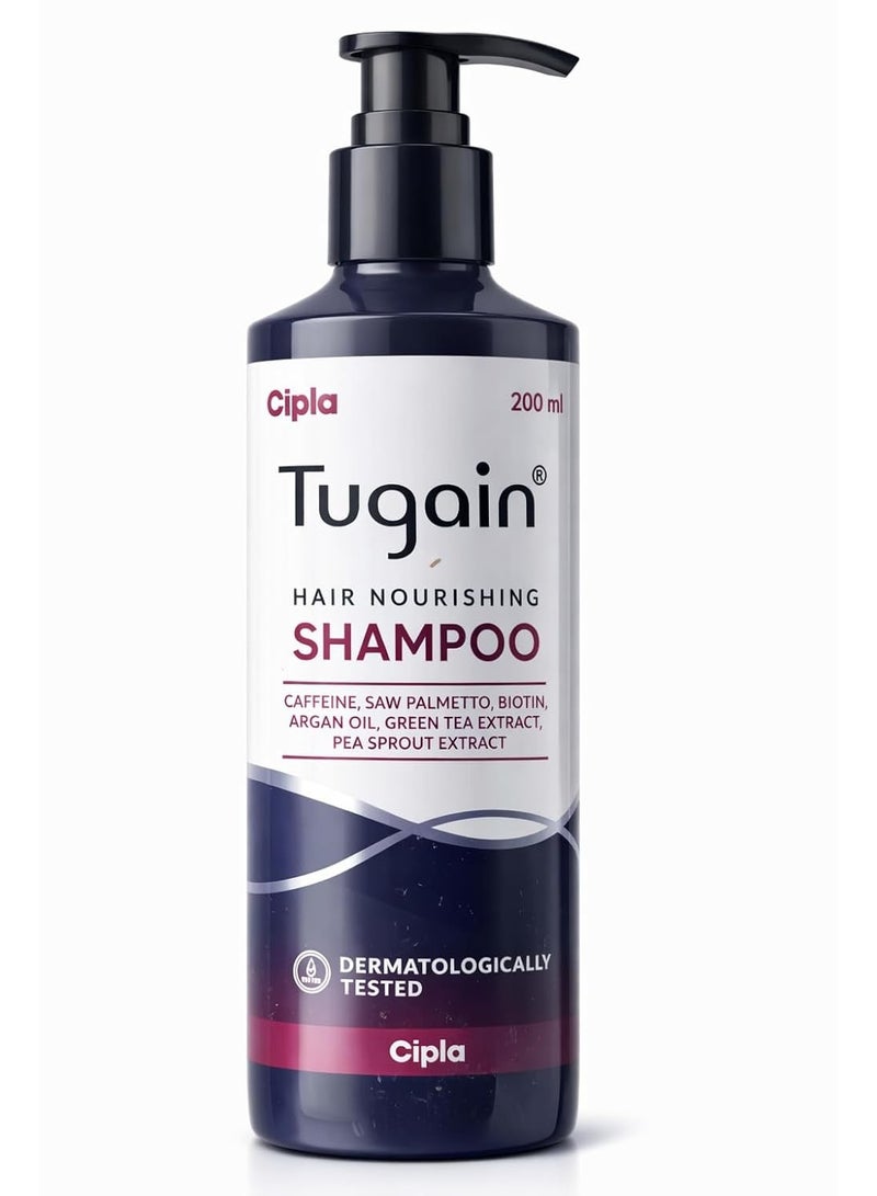 سيبلا شامبو سيبلا توغين المغذي للشعر، غني بالكافيين، والمنشارية، والبيوتين، وزيت الأرغان، ومستخلص الشاي الأخضر، تم اختباره من قبل أطباء الجلدية، 200 مل - Image 1