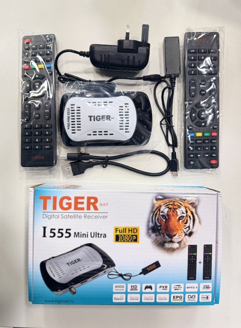TIGER SAT 555 FULL HD DIGITAL SATELITE RECEIVER With 2 Remote - Image 1