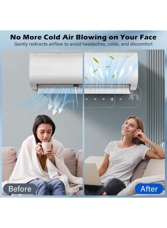 M.A&F's Split AC Deflector Central, AC Vent Deflector Adjustable Windshield 56-102.5 CM Central AC Air Flow Deflector, Universal All AC Split Air Conditioner Deflector, Registers, Grilles - Image 5