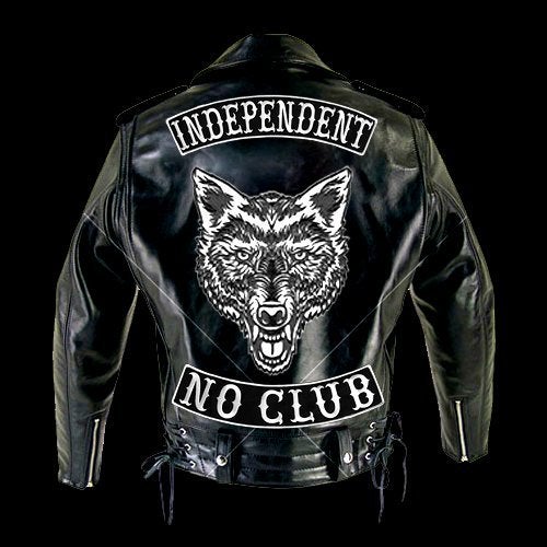 VEGASBEE® Independent Patch Embroidered TOP Rocker Biker Jacket Rider Vest Size XL 13" USA (Black-White) - Image 4